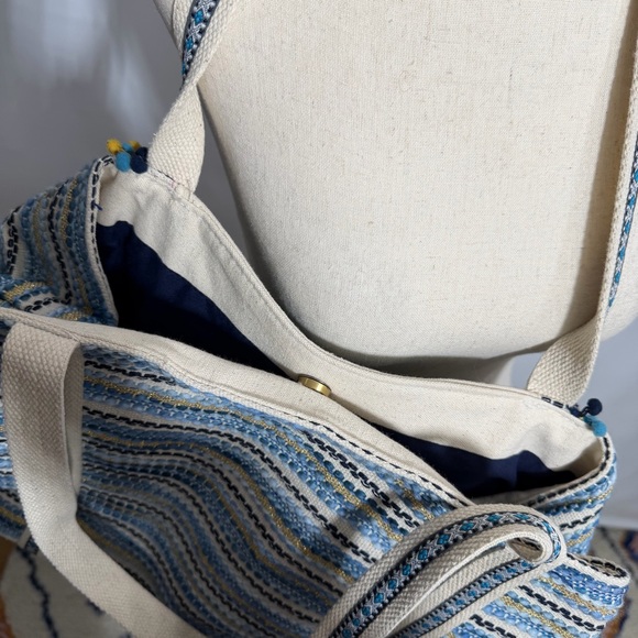 America & Beyond • Grecian Nights Evil Eye Beaded Tote Bag New - Picture 10 of 14